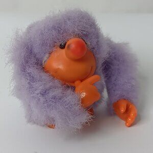 Vintage 1980s Zazzu N Friends Purple Troll Plush Thumb Sucker Mini Applause READ